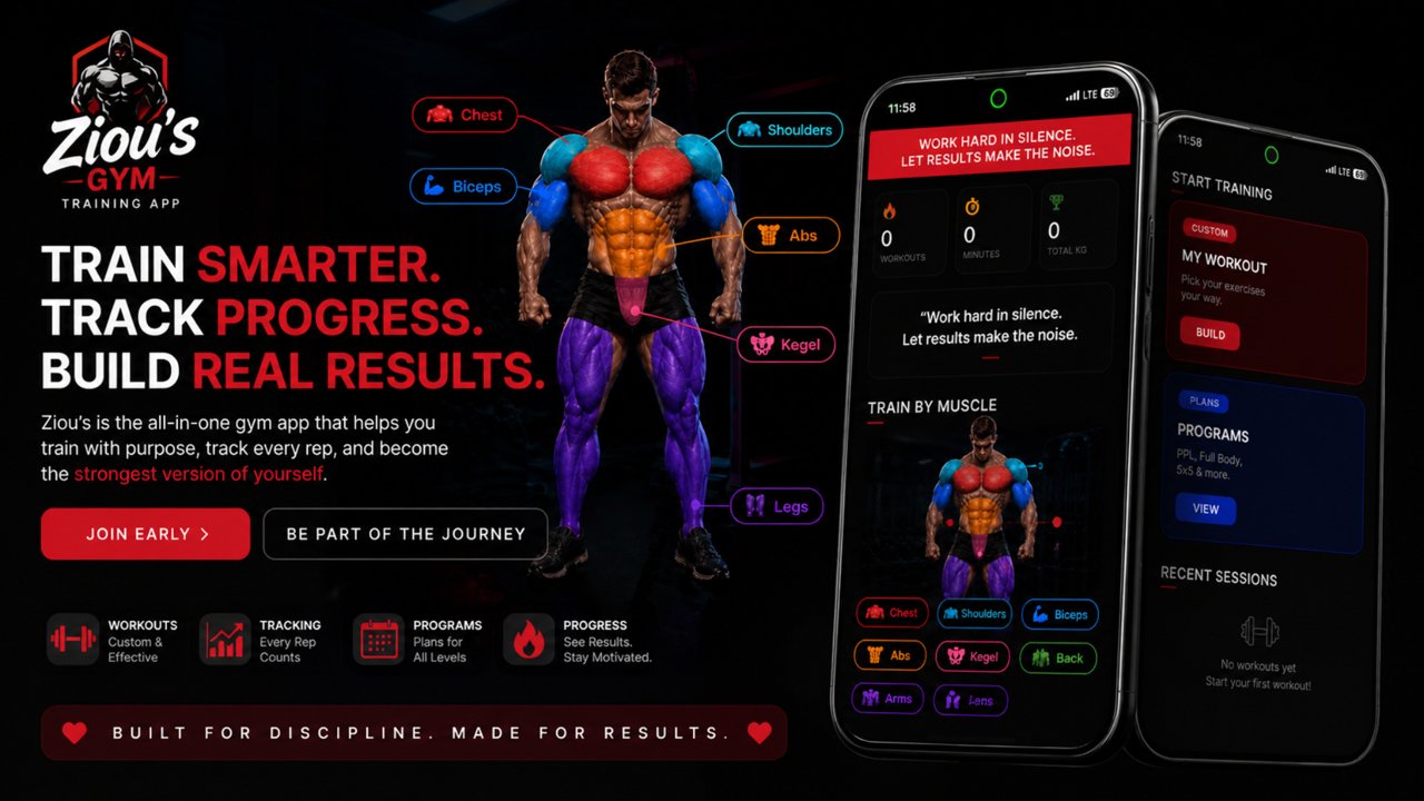 Ziou's Gym App Screenshot