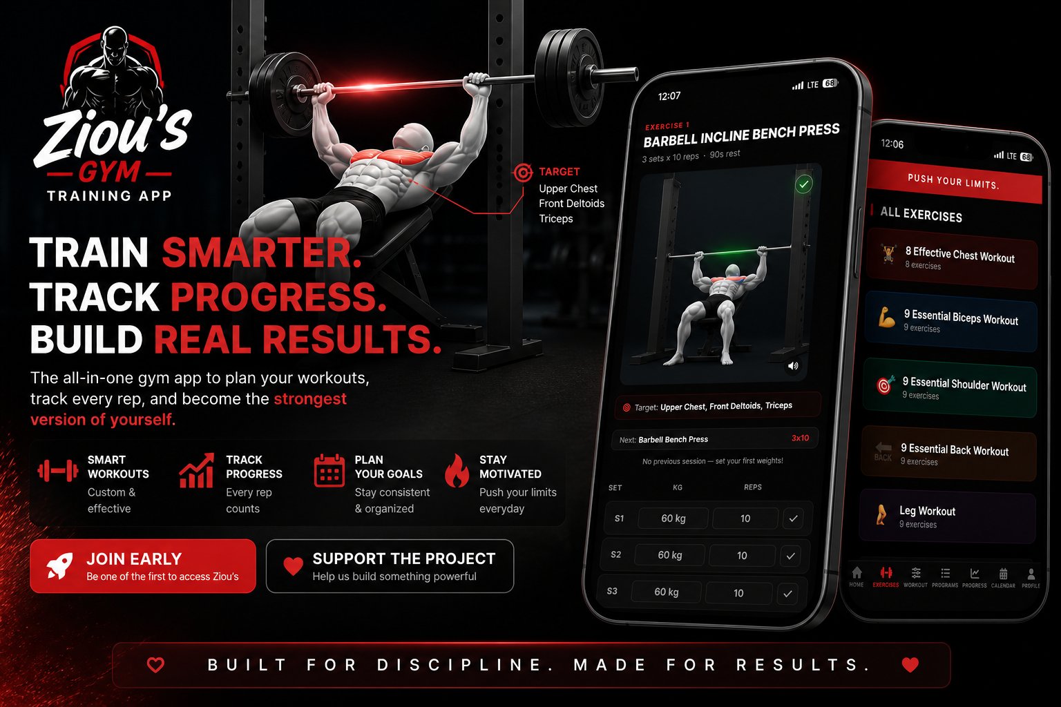 Ziou's Gym Train Hard Track Everything